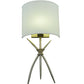 Meyda Lighting Sabre 10" LED Champagne Silver Metallic Wall Sconce With White Eggshell Fabric Shade