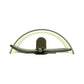 Meyda Lighting Sabre 10" LED Champagne Silver Metallic Wall Sconce With White Eggshell Fabric Shade