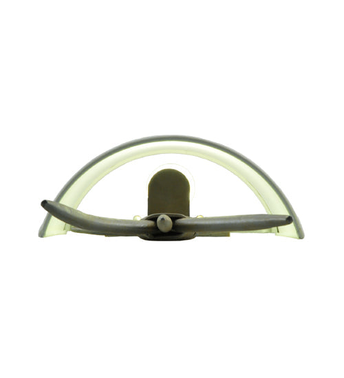 Meyda Lighting Sabre 10" LED Champagne Silver Metallic Wall Sconce With White Eggshell Fabric Shade