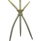 Meyda Lighting Sabre 10" LED Champagne Silver Metallic Wall Sconce With White Eggshell Fabric Shade