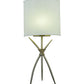 Meyda Lighting Sabre 10" LED Champagne Silver Metallic Wall Sconce With White Eggshell Fabric Shade