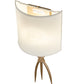 Meyda Lighting Sabre 11" Champagne Silver Metallic Wall Sconce With Beige Eggshell Textrene Shade