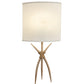 Meyda Lighting Sabre 11" Champagne Silver Metallic Wall Sconce With Beige Eggshell Textrene Shade