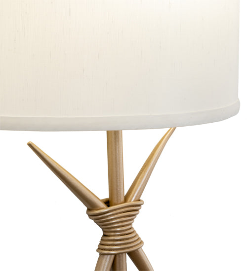 Meyda Lighting Sabre 11" Champagne Silver Metallic Wall Sconce With Beige Eggshell Textrene Shade