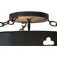 Meyda Lighting Sabrina 24" 4-Light Textured Black Semi-flush Mount Light With Beige Sahara Taupe Idalight Shade Glass