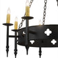 Meyda Lighting Sabrina 38" 8-Light Black Chandelier With Ivory Faux Candlelight
