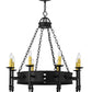 Meyda Lighting Sabrina 38" 8-Light Black Chandelier With Ivory Faux Candlelight
