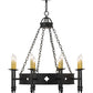 Meyda Lighting Sabrina 38" 8-Light Black Chandelier With Ivory Faux Candlelight