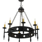 Meyda Lighting Sabrina 38" 8-Light Black Chandelier With Ivory Faux Candlelight
