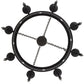 Meyda Lighting Sabrina 38" 8-Light Black Chandelier With Ivory Faux Candlelight