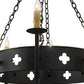 Meyda Lighting Sabrina 38" 8-Light Black Chandelier With Ivory Faux Candlelight