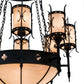 Meyda Lighting Sabrina 48" 12-Light Black Textured Chandelier With Beige Sahara Taupe Idalight Shade Glass