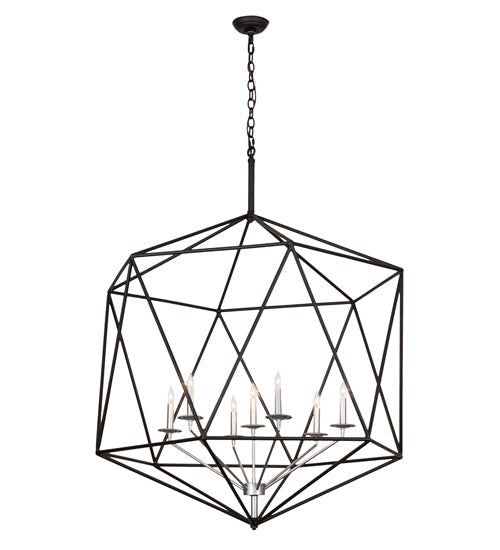 Meyda Lighting Sacha 42" 7-Light Oil Rubbed Bronze And Nickel Pendant Light