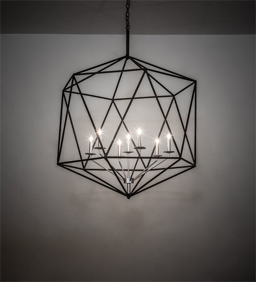 Meyda Lighting Sacha 42" 7-Light Oil Rubbed Bronze And Nickel Pendant Light
