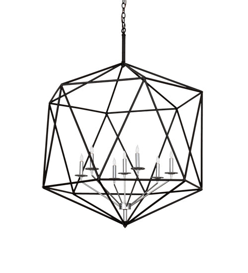 Meyda Lighting Sacha 42" 7-Light Oil Rubbed Bronze And Nickel Pendant Light