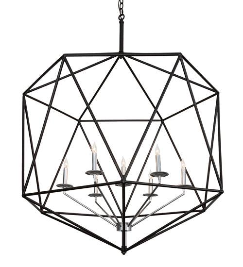 Meyda Lighting Sacha 42" 7-Light Oil Rubbed Bronze And Nickel Pendant Light