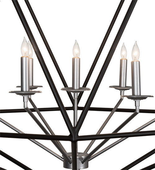 Meyda Lighting Sacha 42" 7-Light Oil Rubbed Bronze And Nickel Pendant Light