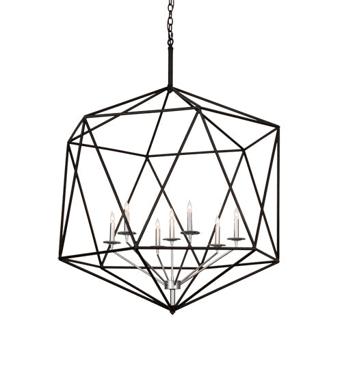Meyda Lighting Sacha 42" 7-Light Oil Rubbed Bronze And Nickel Pendant Light