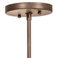 Meyda Lighting Saddle Strap 22" 3-Light Tyler Bronze Semi-flush Mount Light With Sahara Taupe Idalight Shade