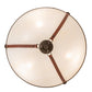 Meyda Lighting Saddle Strap 22" 3-Light Tyler Bronze Semi-flush Mount Light With Sahara Taupe Idalight Shade