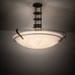 Meyda Lighting Sadie 40" 6-Light Bronze Inverted Pendant Light With Whitestone Idalight Shade