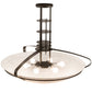 Meyda Lighting Sadie 40" 6-Light Bronze Inverted Pendant Light With Whitestone Idalight Shade