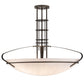 Meyda Lighting Sadie 40" 6-Light Bronze Inverted Pendant Light With Whitestone Idalight Shade