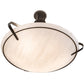 Meyda Lighting Sadie 40" 6-Light Bronze Inverted Pendant Light With Whitestone Idalight Shade