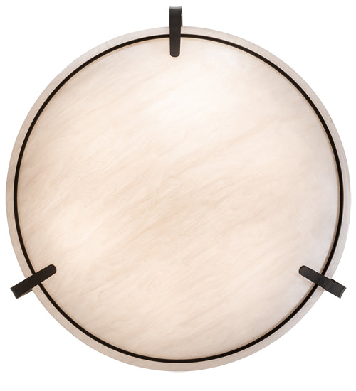 Meyda Lighting Sadie 40" 6-Light Bronze Inverted Pendant Light With Whitestone Idalight Shade