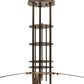 Meyda Lighting Sadie 40" 6-Light Bronze Inverted Pendant Light With Whitestone Idalight Shade