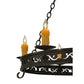 Meyda Lighting Sagebrush 36" 6-Light Gilded Tobacco Chandelier With Amber Faux Candlelight