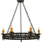 Meyda Lighting Sagebrush 36" 6-Light Gilded Tobacco Chandelier With Amber Faux Candlelight