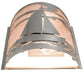 Meyda Lighting Sailboat 12" 2-Light Nickel Wall Sconce With Silver Mica Shade Glass