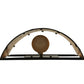 Meyda Lighting Sailboat 12" 2-Light Timeless Bronze Wall Sconce With Amber Mica Shade Glass