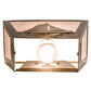 Meyda Lighting Sailboat 13" 2-Light Antique Copper Wall Sconce With Silver Mica Shade Glass