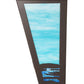 Meyda Lighting Sailboat 13" 2-Light Timeless Bronze Wall Sconce With Sky Blue & Blue Green Ripple Art Shade Glass