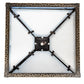 Meyda Lighting Sailboat 13" Antique Brass Mission Frame With Beige Iridescent & Light Blue Shade Glass