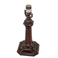 Meyda Lighting Sailboat 19" Antique Brass Mission Accent Table Lamp With Blue & White Shade Glass
