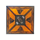 Meyda Lighting Sailboat 22" 2-Light Textured Black Pendant Light With Amber Mica Shade Glass