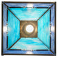 Meyda Lighting Sailboat 22" Antique Copper Pendant Light With Sky Blue and Light Blue Shade Glass