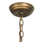 Meyda Lighting Sailboat 22" Antique Copper Pendant Light With Sky Blue and Light Blue Shade Glass