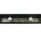 Meyda Lighting Sailboat 24" 4-Light Textured Black Mountain View Vanity Light With Silver Mica Shade Glass