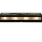 Meyda Lighting Sailboat 24" 4-Light Textured Black Mountain View Vanity Light With Silver Mica Shade Glass