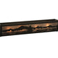 Meyda Lighting Sailboat 30" 4-Light Oil Rubbed Bronze Vanity Light With Silver Mica Shade Glass