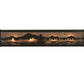 Meyda Lighting Sailboat 30" 4-Light Oil Rubbed Bronze Vanity Light With Silver Mica Shade Glass