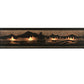 Meyda Lighting Sailboat 30" 4-Light Oil Rubbed Bronze Vanity Light With Silver Mica Shade Glass