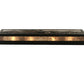 Meyda Lighting Sailboat 30" 4-Light Oil Rubbed Bronze Vanity Light With Silver Mica Shade Glass