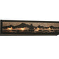 Meyda Lighting Sailboat 30" 4-Light Oil Rubbed Bronze Vanity Light With Silver Mica Shade Glass