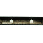 Meyda Lighting Sailboat 30" 4-Light Textured Black Mountain View Vanity Light With Silver Mica Shade Glass