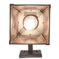 Meyda Lighting Sailboat 7" Industrial Steel Wall Sconce With Silver Mica Shade Glass